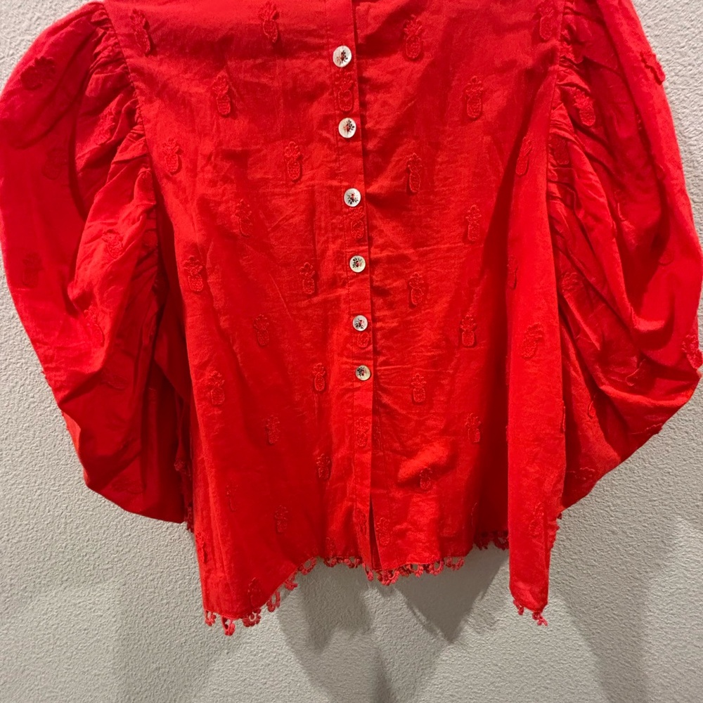 FARM Rio Vibrant Red Blouse - Picture 9 of 10
